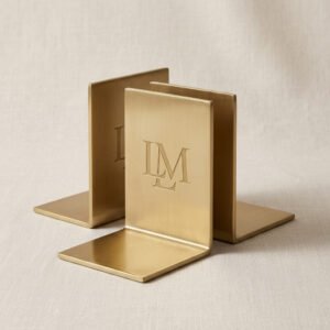 Solene Brass Bookend Pair
