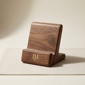 Solene Walnut Phone Stand